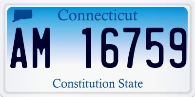 CT license plate AM16759