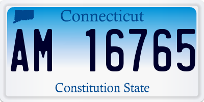 CT license plate AM16765