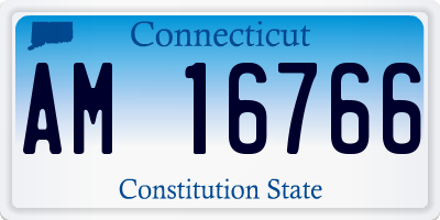 CT license plate AM16766