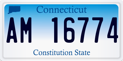 CT license plate AM16774