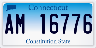 CT license plate AM16776