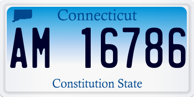 CT license plate AM16786