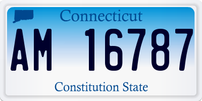 CT license plate AM16787