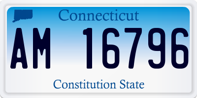 CT license plate AM16796