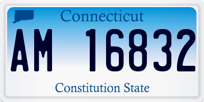 CT license plate AM16832