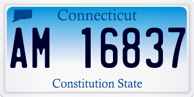 CT license plate AM16837