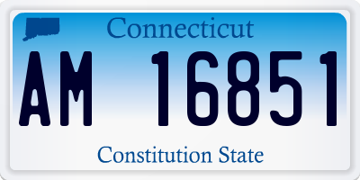 CT license plate AM16851