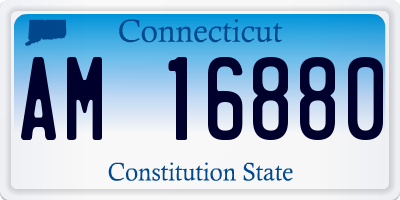 CT license plate AM16880
