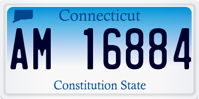 CT license plate AM16884