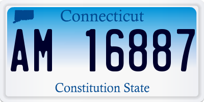 CT license plate AM16887
