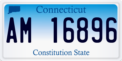 CT license plate AM16896