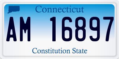 CT license plate AM16897