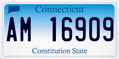 CT license plate AM16909
