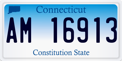 CT license plate AM16913
