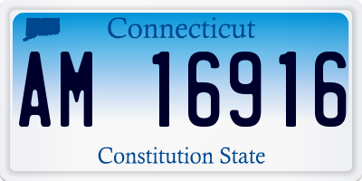 CT license plate AM16916
