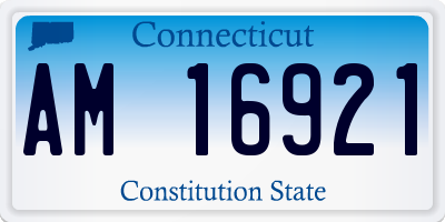 CT license plate AM16921