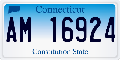 CT license plate AM16924