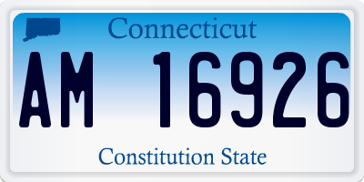 CT license plate AM16926