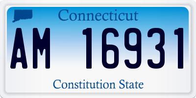 CT license plate AM16931