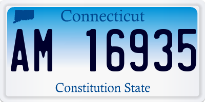 CT license plate AM16935