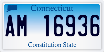 CT license plate AM16936