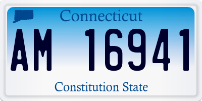 CT license plate AM16941