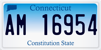 CT license plate AM16954