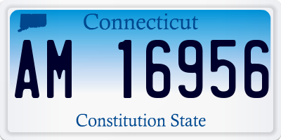 CT license plate AM16956