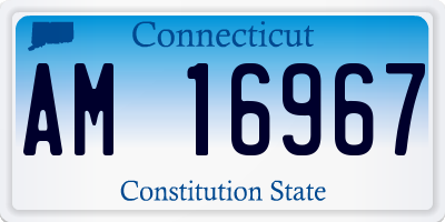 CT license plate AM16967