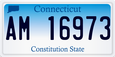 CT license plate AM16973