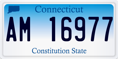 CT license plate AM16977