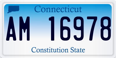 CT license plate AM16978