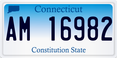 CT license plate AM16982