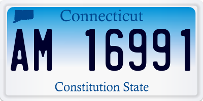 CT license plate AM16991