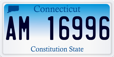 CT license plate AM16996