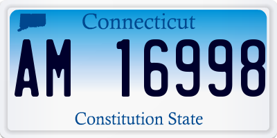 CT license plate AM16998