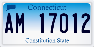CT license plate AM17012