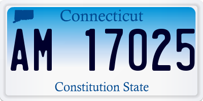 CT license plate AM17025