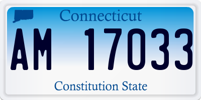 CT license plate AM17033