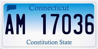 CT license plate AM17036