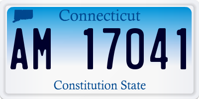CT license plate AM17041