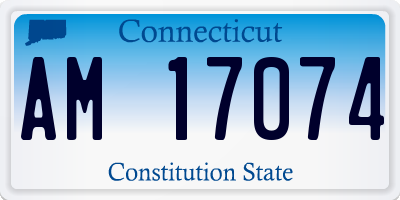 CT license plate AM17074