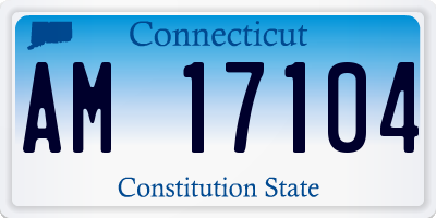 CT license plate AM17104