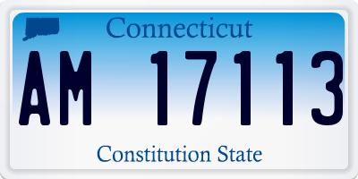 CT license plate AM17113