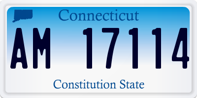CT license plate AM17114