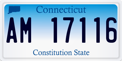 CT license plate AM17116