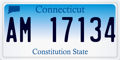 CT license plate AM17134
