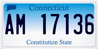 CT license plate AM17136