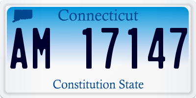 CT license plate AM17147