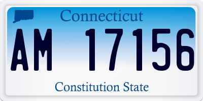 CT license plate AM17156